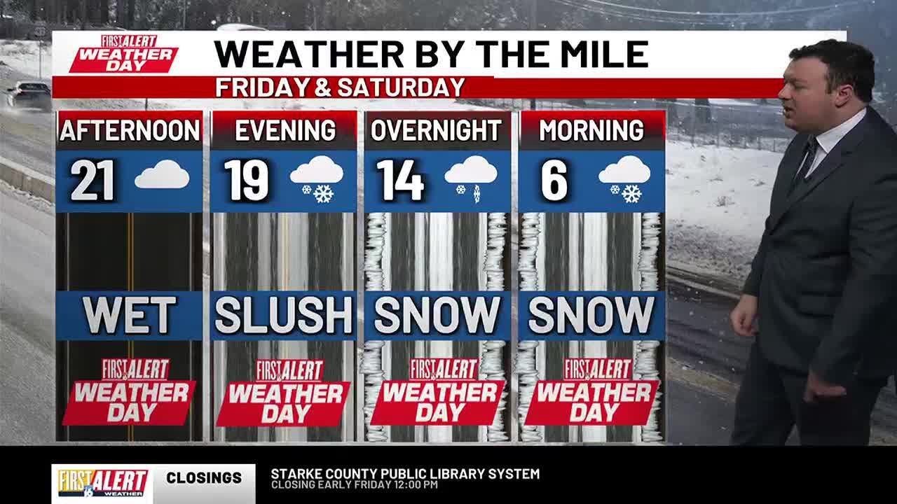 FIRST ALERT WEATHER DAY: Lake Effect Snow Affecting Travel in Michiana ...