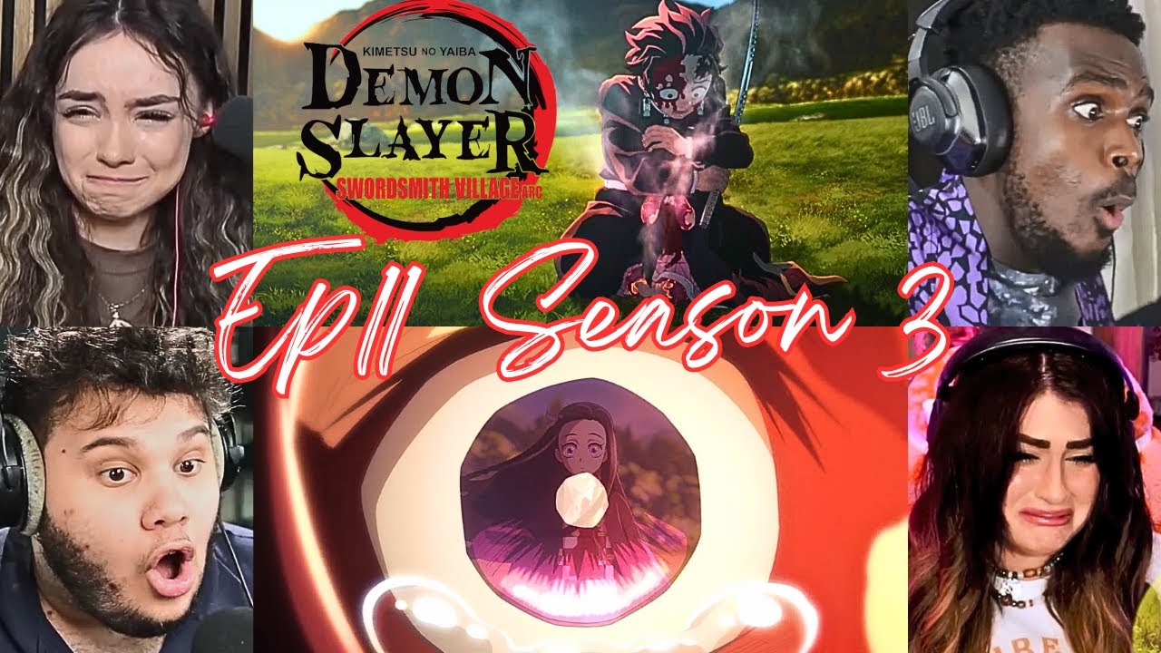 nezuko!? demon slayer BEST reactions to s3 ep11 (nezuko burning & the emotional scene)