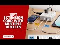 10Ft Power Strip with USB C – 8 Outlets, Flat Plug Surge Protector