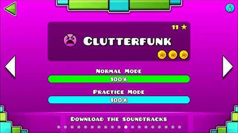 Geometry Dash Level 11 - Clutterfunk Song REMASTERED