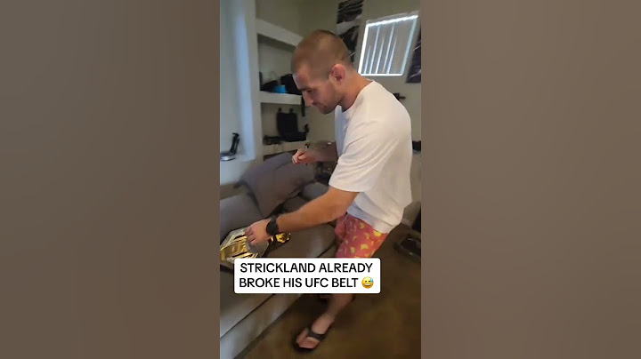 Strickland already broke his UFC belt 👀 (via strickland_mma_/IG)