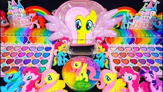 "My Little Pony" Slime. Mixing Makeup into clear slime! 🌈ASMR🌈 #satisfying #슬라임 (430)