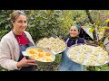 VILLAGE COOKING! GEORGIAN KHINKALI AND SWEET TANGERINE PIE