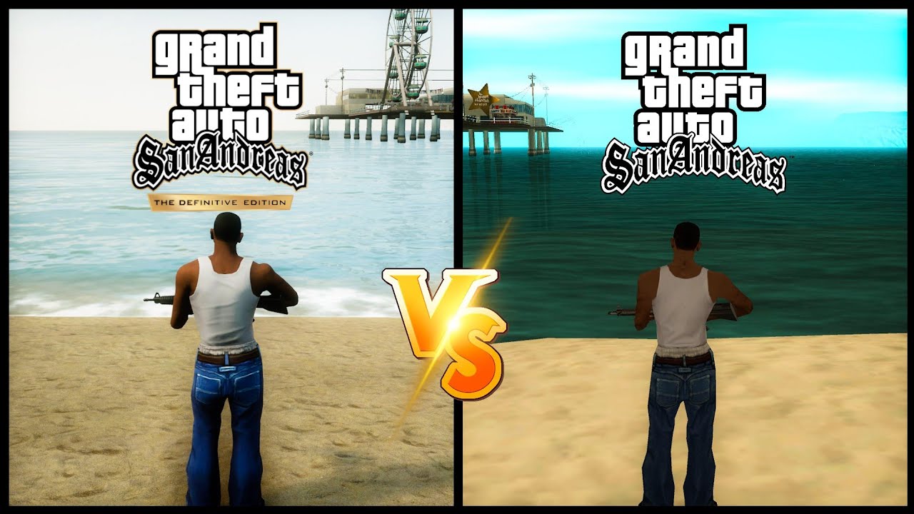 GTA San Andreas Definitive Edition vs Original Comparison - YouTube