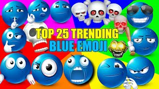 TOP 25 TRENDING BLUE EMOJI AND New TROLL FACE 🗿🗿  #emoji #tweening #funnyexpression #tatasierra2025