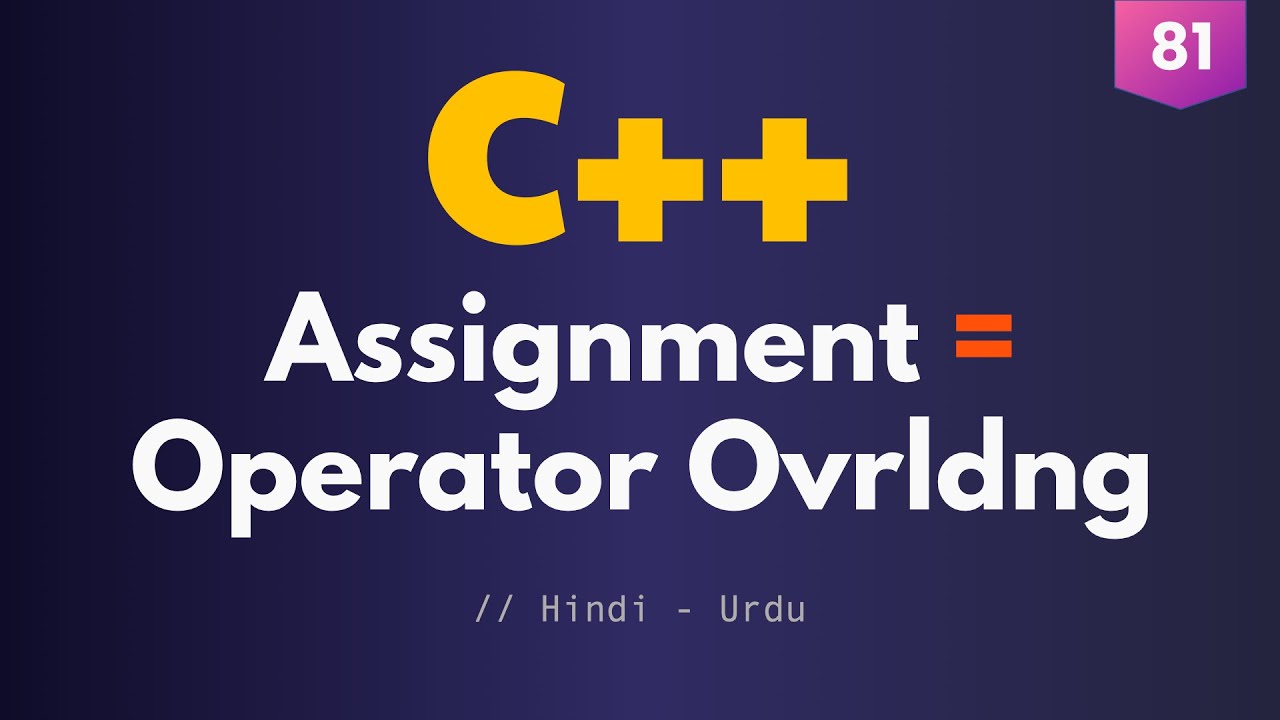 assignment operator overloading vs copy constructor