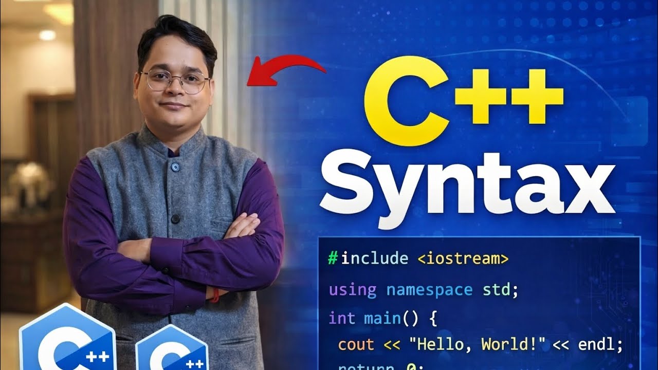 C++ Syntax Explained | C++ Tutorial for Beginners (Step by Step) - YouTube