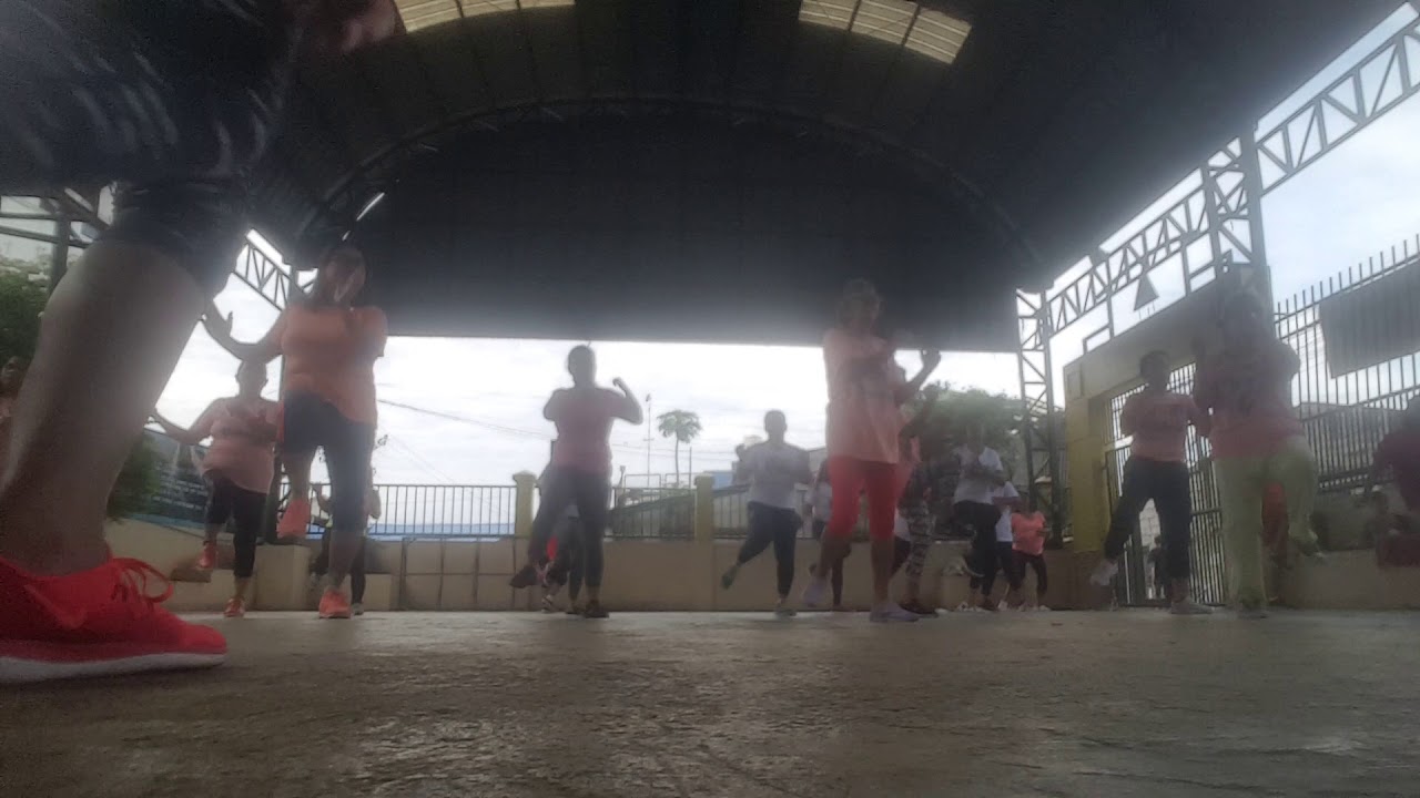 Zumba gold at olosha dancing in the street