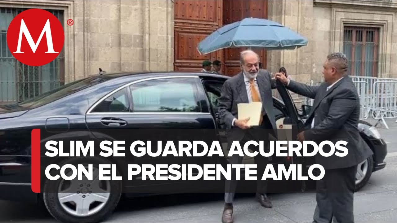 AMLO se reúne con Carlos Slim en Palacio Nacional - YouTube