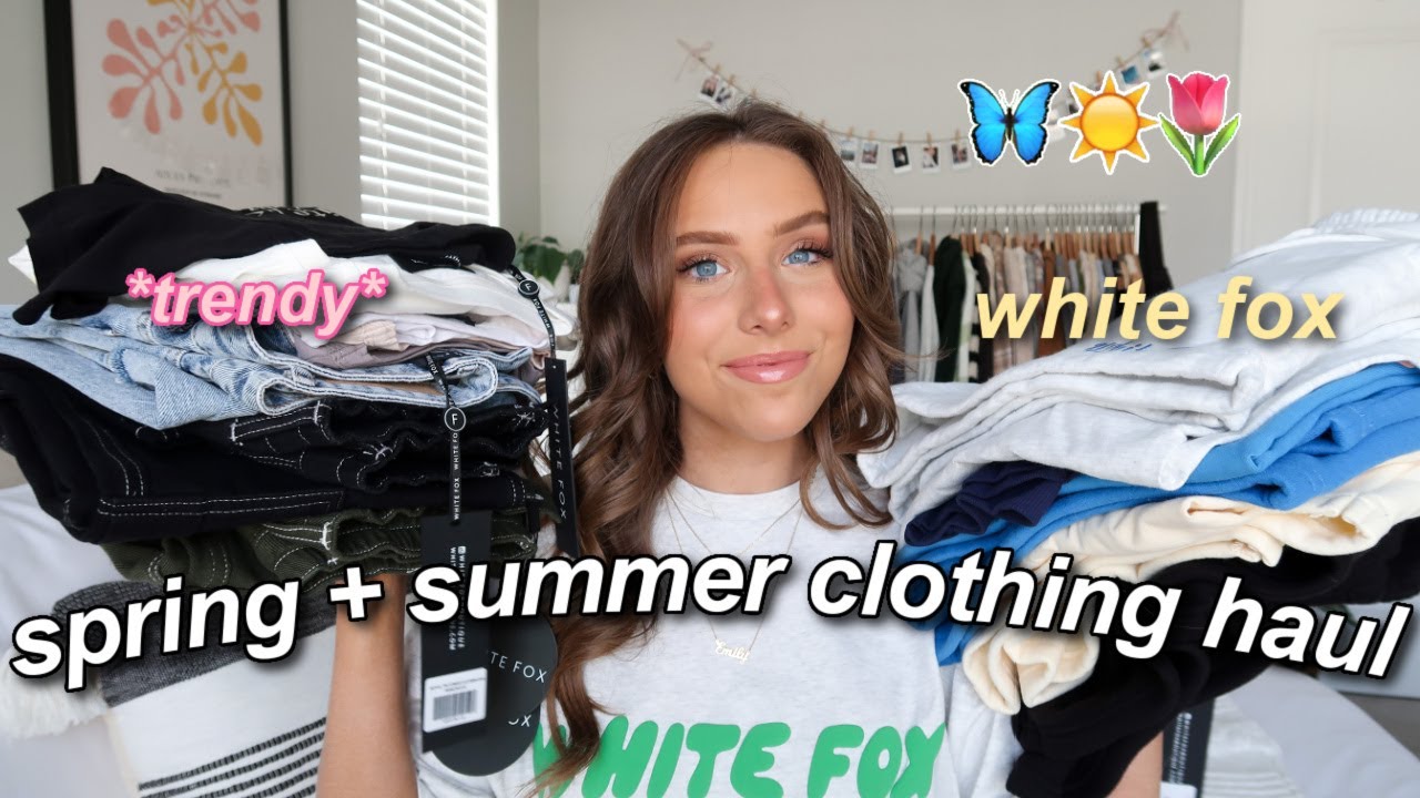 HUGE *TRENDY* SPRING + SUMMER TRY ON CLOTHING HAUL 2022 | WHITE FOX BOUTIQUE! (cute + casual)