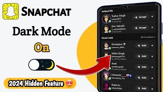 How to turn on dark mode on snapchat (android) | Finally snapchat got this 🙌 | Hidden Feature 🤩