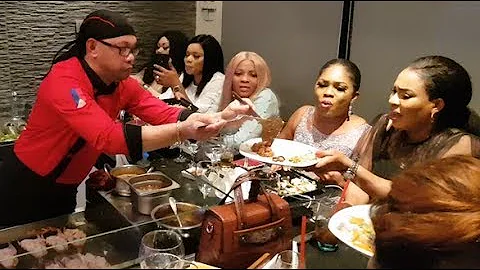 Japanese Chef Serves Meals As Funmi Awelewa &Other Actress Rejects Food While Others Enjoyed Theirs