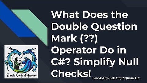 What Does the Double Question Mark (??) Operator Do in C#? Simplify Null Checks!