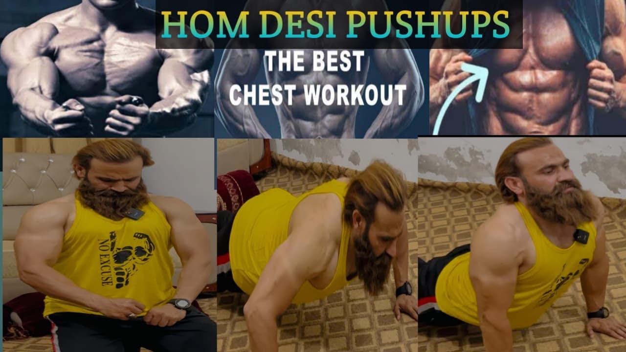 Home Desi Gym Pushups Best Chest Workout #malikumarawanfitnees - YouTube