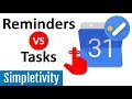 Google Calendar: Reminders, Tasks, and Events