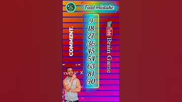 9 के इस पहाड़े में क्या mistake है #find find the mistake #math मिस्टेक बताओ #maths पहाड़े