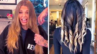HAIRCUT AND COLOR TRANSFORMATION | HAIRSTYLE COMPILATION