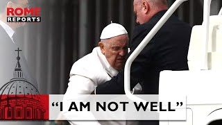 “I am not well”: Pope appears at General Audience but is unable to read speech