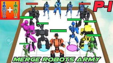 beginning level of merge robots army game part 1 | level 1 to 15 by gamex boiz | android gameplay