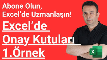 Excel Onay Kutuları ile uygulamalar yapmak 1. örnek | 997.video | Ömer BAĞCI