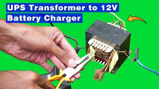 12v charger from UPS transformer, 12v Battery charger homemade with auto cut off