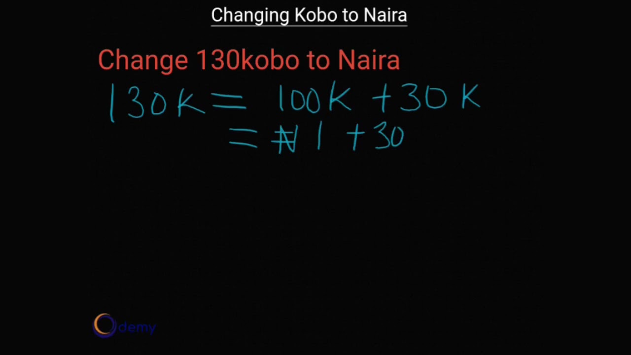 Changing Kobo To Naira
