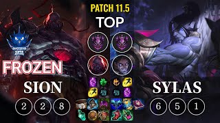 SUP Frozen Sion vs Sylas Top - KR Patch 11.5