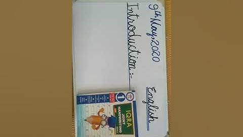 PVI ENGLISH LESSON # 6 (PART 1) Date: 9th May 2020