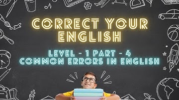 Learn English with Common Errors Level 1 Part 4 | Spotting errors | English Mistakes