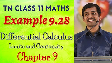 Class 11 Maths | Example 9.28 | Limits and Continuity | Tamil Nadu New Syllabus