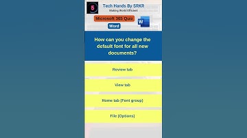 How can you change the default font for all new documents? #WordTraining #WordQuiz #Microsoft365