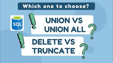 SQL | Difference Between Union Vs Union ALL | Delete Vs Truncate | SQL Interview Questions