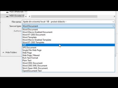 Cum salvezi un document Word (.doc/.docx) ca PDF ? Save word doc as PDF - tutorial educațional