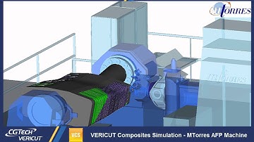 VERICUT Composites Programming and Simulation of an MTorres Wing Spar sample