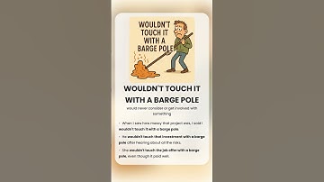 Wouldnt Touch It With A Barge Pole - English idiom #idiom #vocabulary