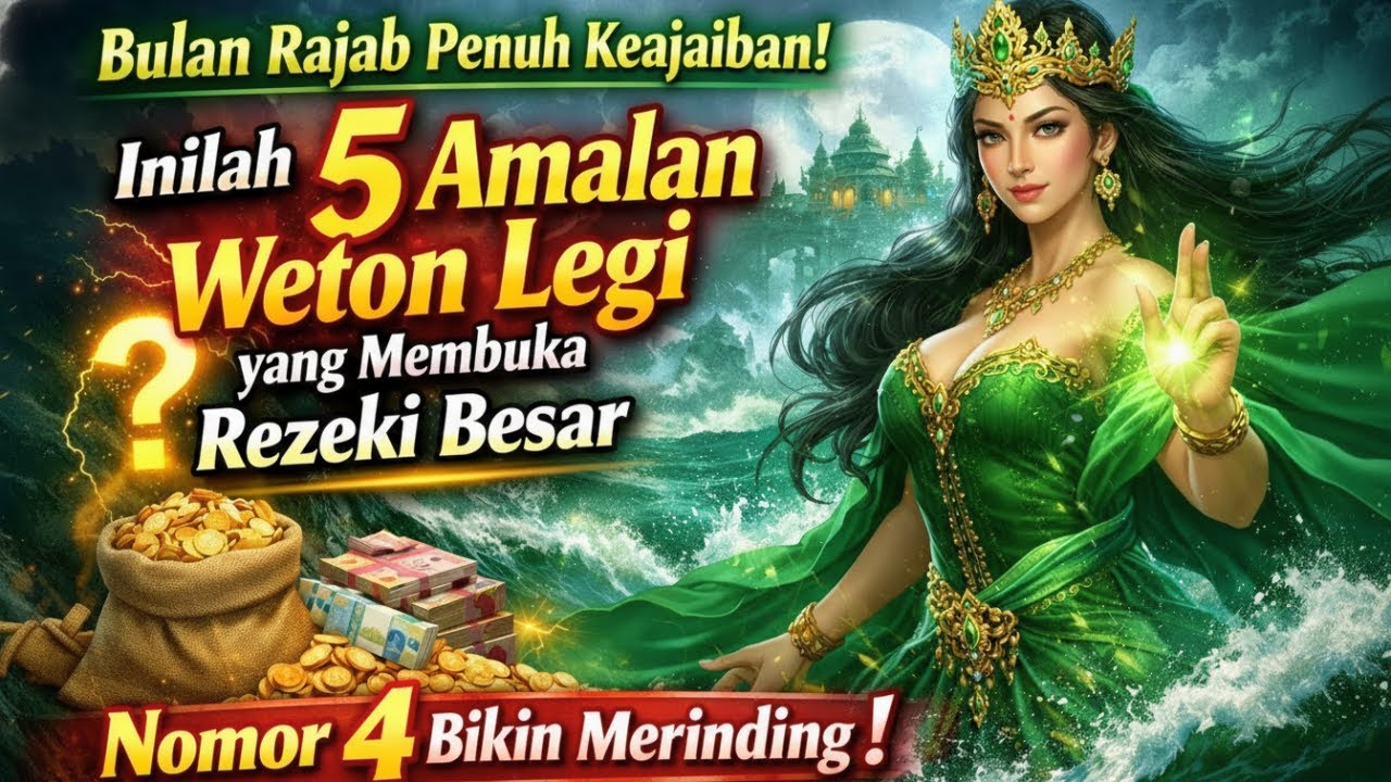 WAJIB TAHU ❗ 5 AMALAN WETON LEGI DI BULAN RAJAB ❗ No.4 Bikin merinding , Rezeki datang tak terduga ❗