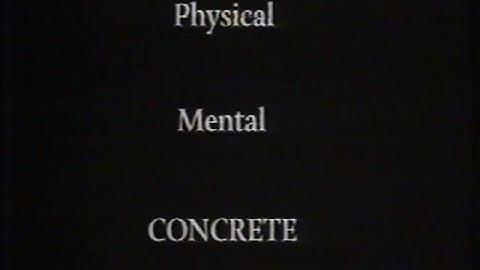 Physical Mental Concrete (1997) Duncan Ewingtons Videos
