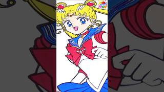 Sailor Moon Coloring Book - Anime Colouring Page - SETC #shorts