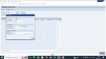 Creation of Cheque Lots in SAP FI