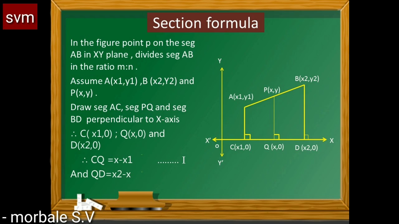 Std-10 co-ordinate geometry, Section formula - YouTube