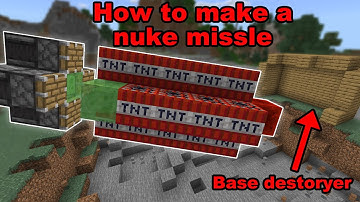 How to make a Nuke Missle in Minecraft Bedrock | Minecraft Redstone Tutorial