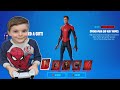 TRUMAnn Giving My 8 Year Old Kid NEW SPIDER-MAN No Way Home Unlocking Marvel Fortnite Skin Bundle
