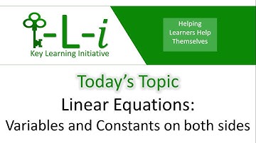 Linear Equations: Variables and constants on both sides
