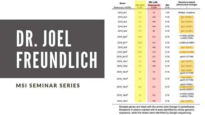 MSI Seminar Series - Dr. Joel Freundlich