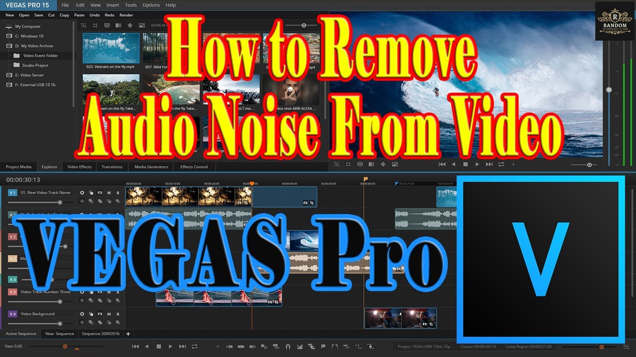 How to Remove Audio Noise From Video | VEGAS Pro Tutorial | #vegaspro #