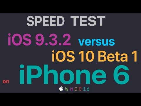iPhone 6 : iOS 9.3.2 vs iOS 10 Beta 1 Build 14A5261v Speed Test