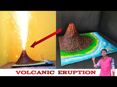 How To Make A Volcanic Eruption Model / কীভাবে একটি আগ্নেয়গিরির মডেল তৈরি করবেন || Indian Youngster
