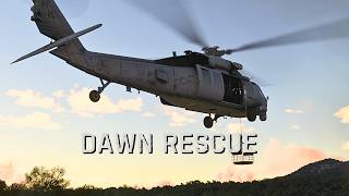 MSFS 2024 MH-60S Rescue Mission | Mountain Hiker Extraction Near San Diego at Dawn