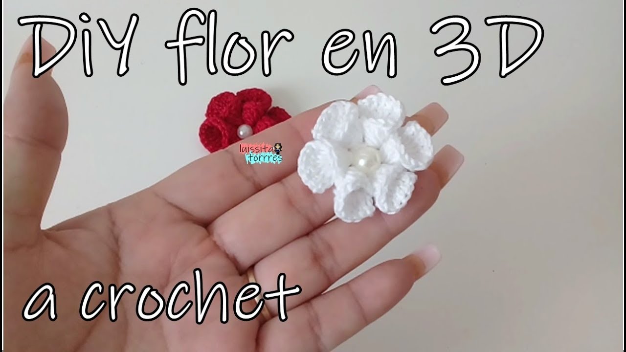 Tutorial : DiY flor en 3D a crochet -flor # 3