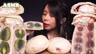 ASMR Chocolate SANDO (Fresh Cream Fruit Sandwich) & BEST CREAM BUN | Eating Sounds